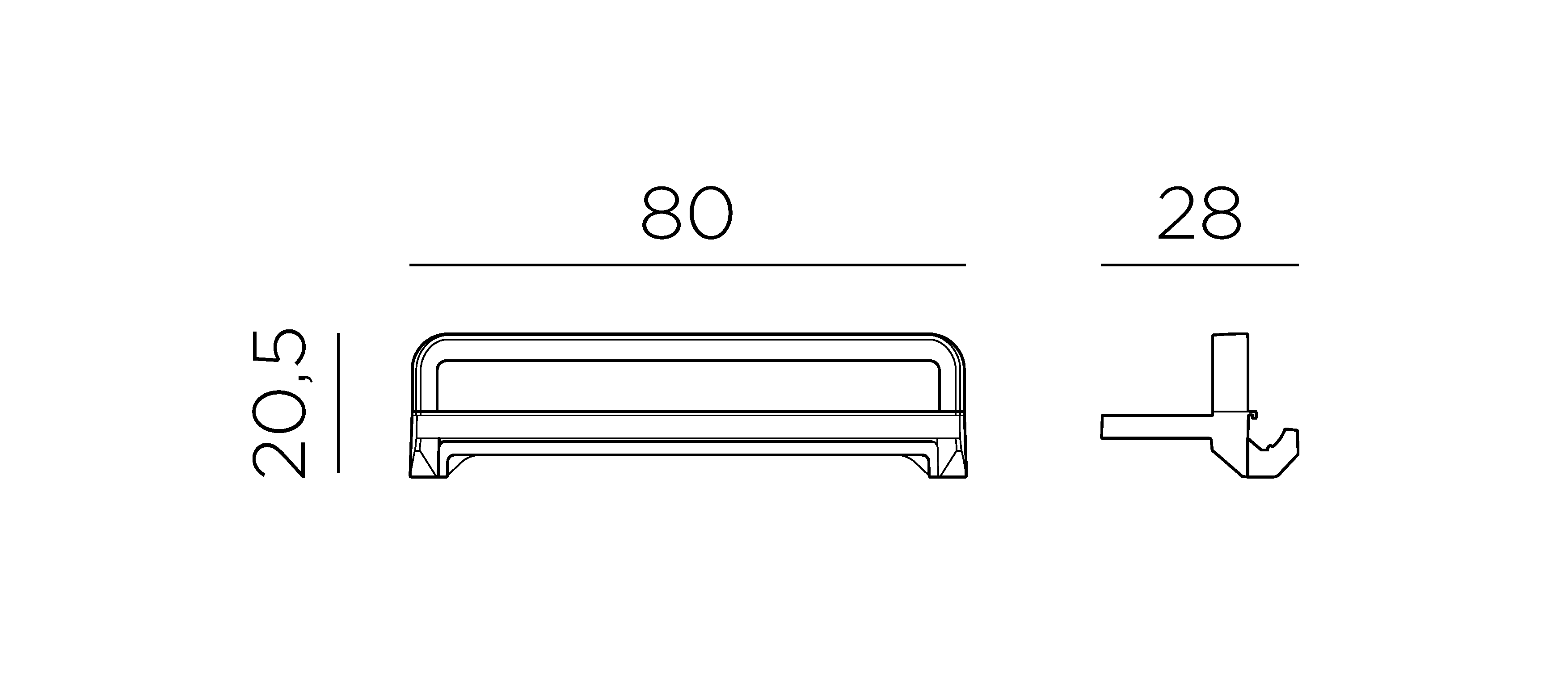 Polička za odlaganje MAXIMO dimenzije