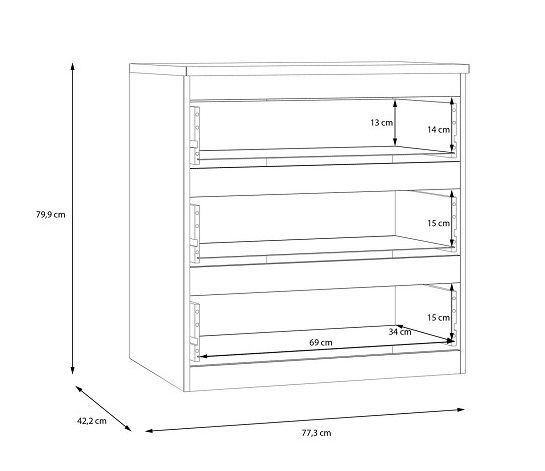 Predalnik Laytons dimenzije notranjosti