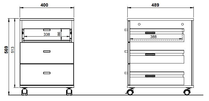 Predalnik Lioni dimenzije