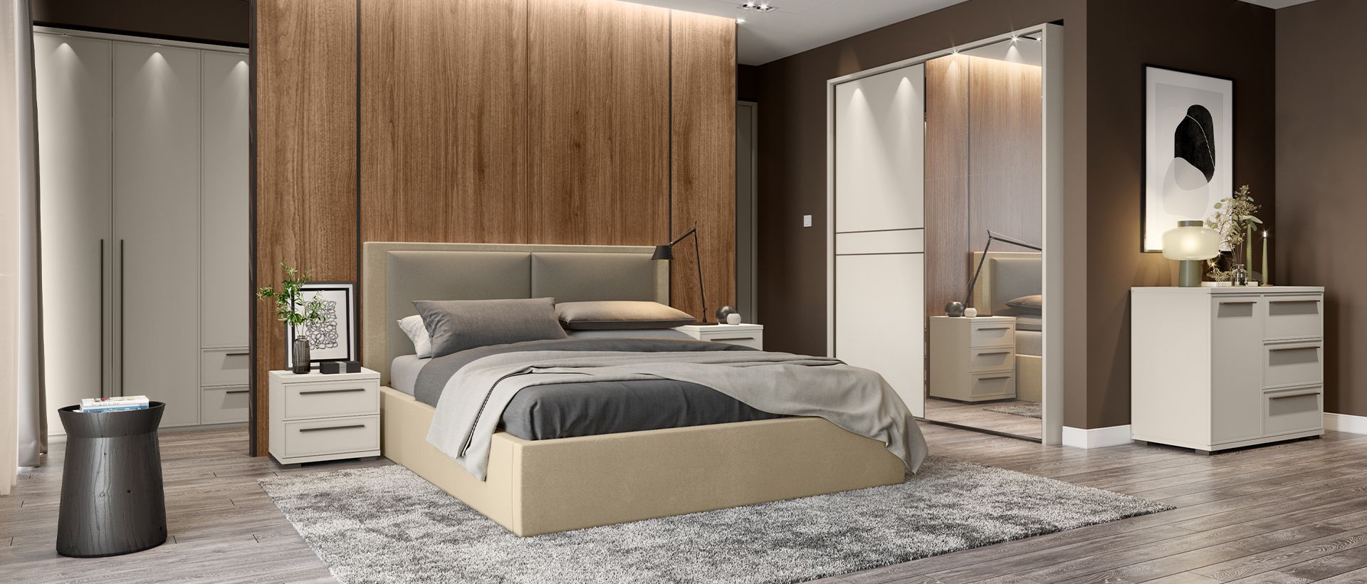 Spalnica z drsno omaro 