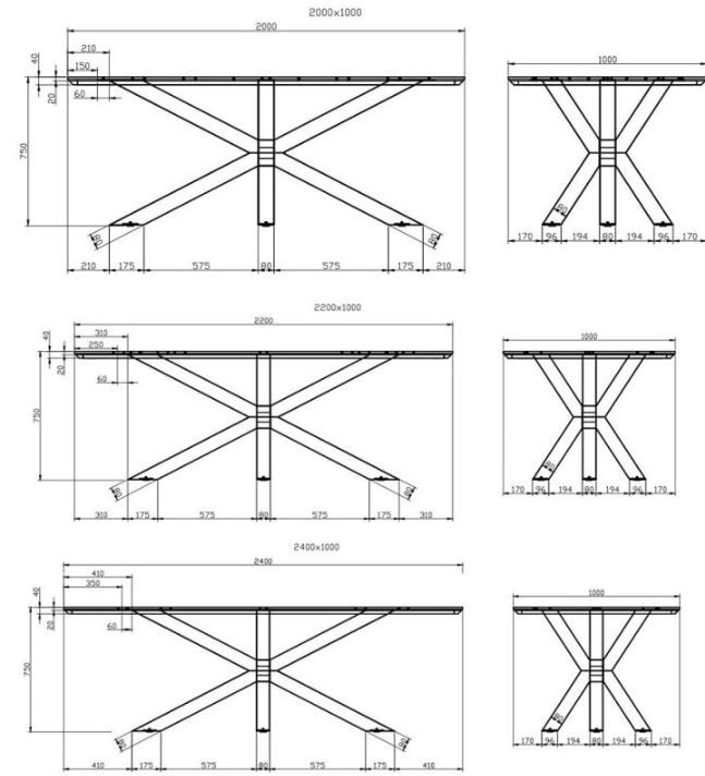 Podnožje Spyder dimenzije