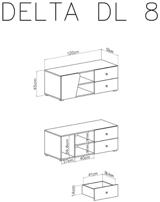 TV element DL8 DELTA dimenzije