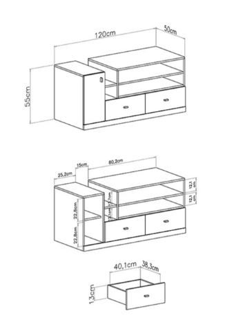 TV omarica Mobi 12 dimenzije