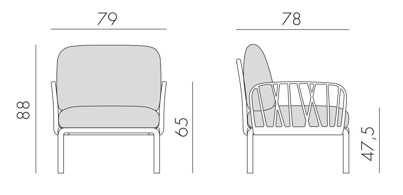 Vrtni fotelj Komodo Poltrona