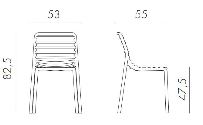 vrtni stol doga bistrot dimenzije